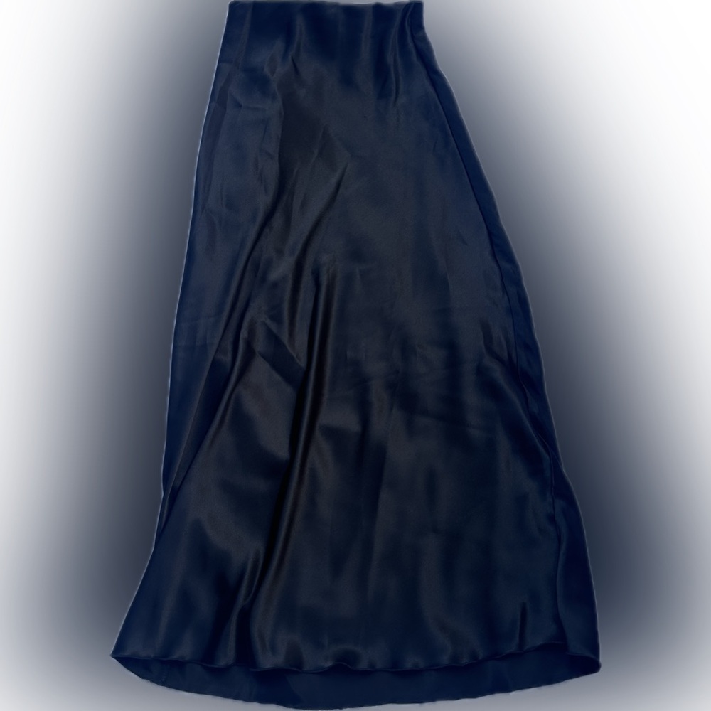 Black Satin Maxi Skirt | Size XS | Like New
